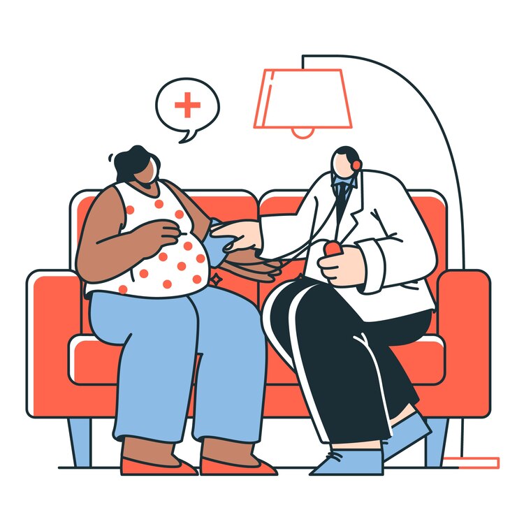 Vecteur gratuit illustration du concept de la maison du docteur