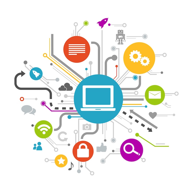 Vecteur gratuit illustration du concept de médias sociaux