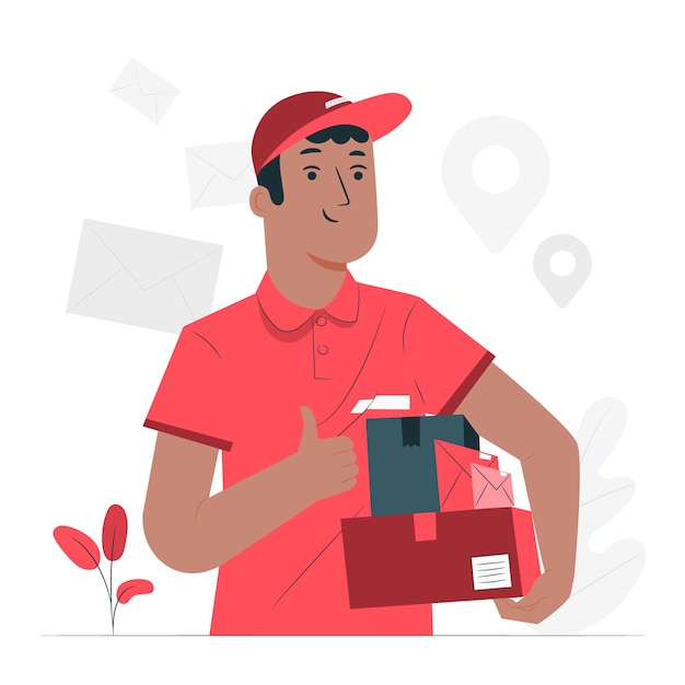 Illustration du concept Messenger