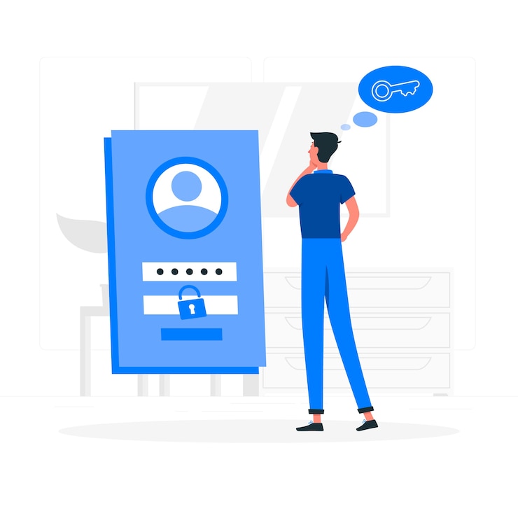 Vecteur gratuit illustration du concept de mot de passe oublié