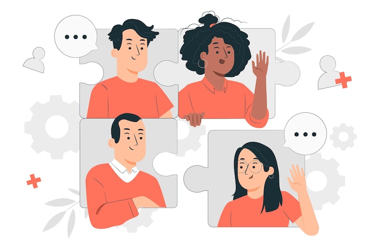 Vecteur gratuit illustration du concept de nouveaux membres de l'équipe