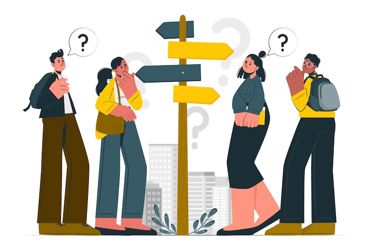 Vecteur gratuit illustration du concept d'orientation professionnelle
