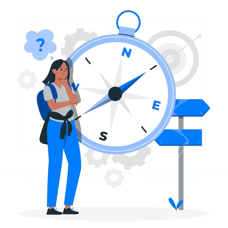 Vecteur gratuit illustration du concept d'orientation professionnelle