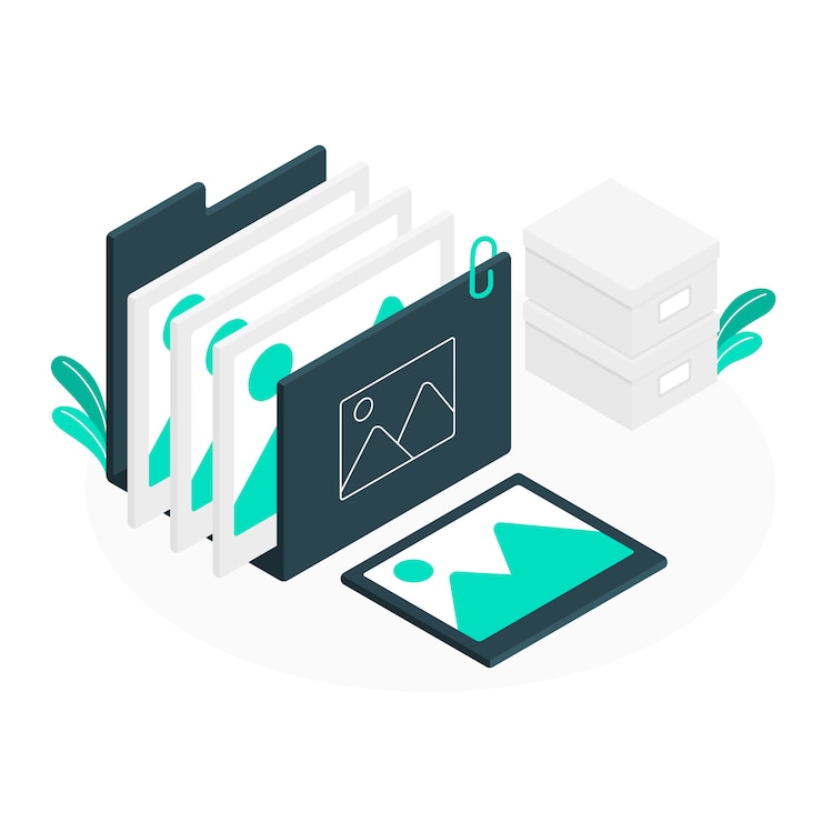 Vecteur gratuit illustration du concept par des photos