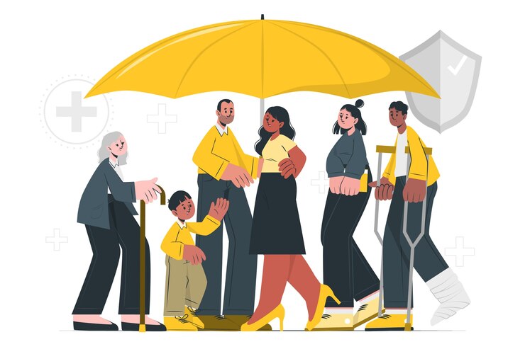 Vecteur gratuit illustration du concept de protection
