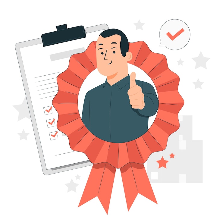 Vecteur gratuit illustration du concept de qualité du produit