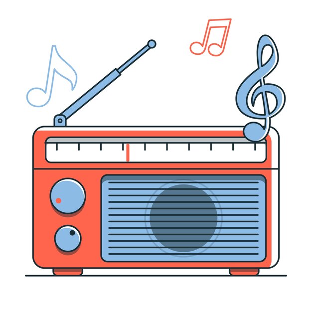 Illustration du concept de la radio