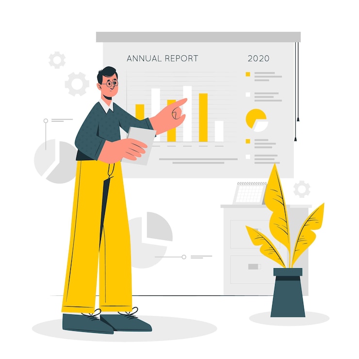 Vecteur gratuit illustration du concept de rapport