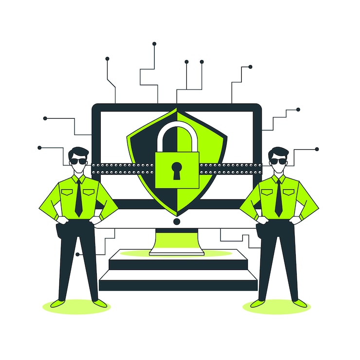 Vecteur gratuit illustration du concept de sécurité