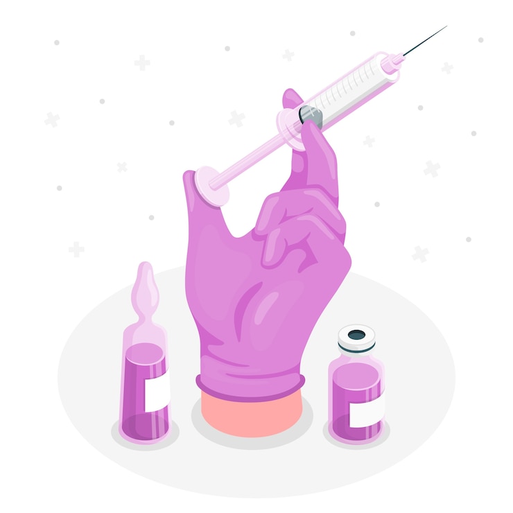 Vecteur gratuit illustration du concept de la seringue