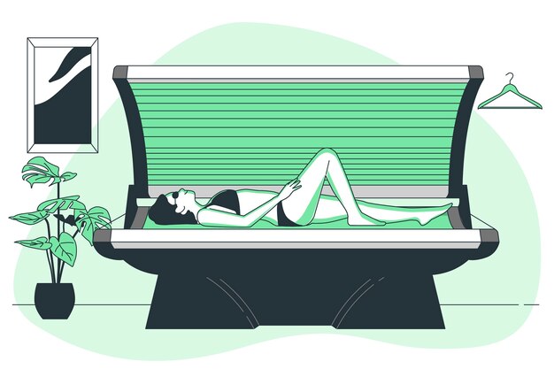 Vecteur gratuit illustration du concept de solarium