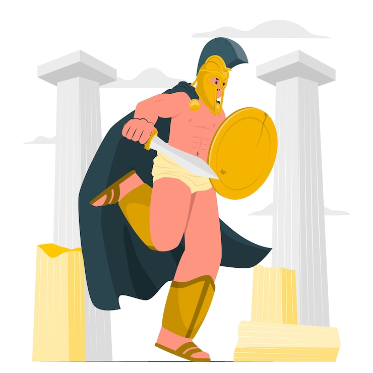 Vecteur gratuit illustration du concept spartiate