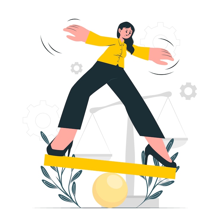 Vecteur gratuit illustration du concept de stabilité