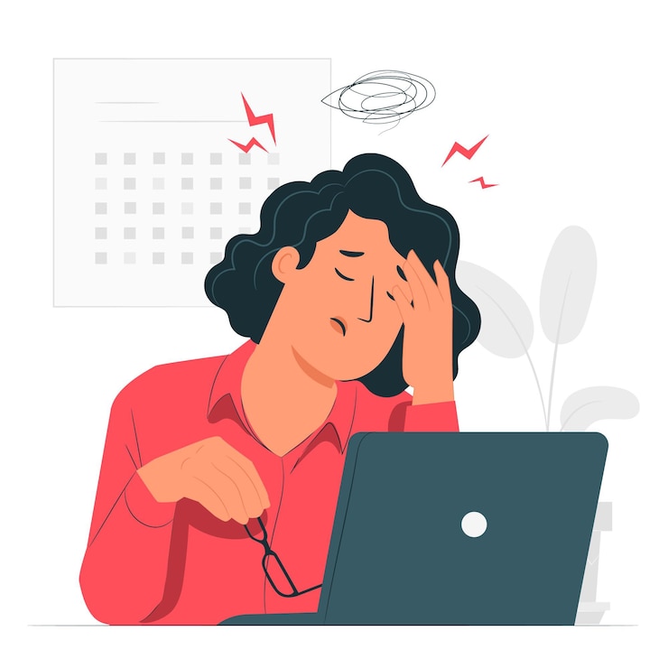 Vecteur gratuit illustration du concept de stress