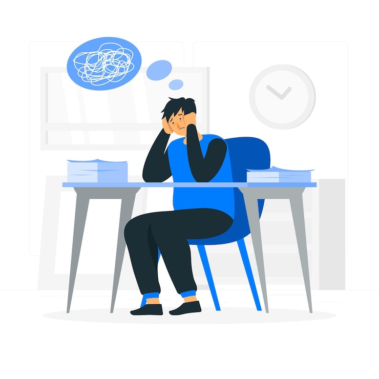 Vecteur gratuit illustration du concept de stress