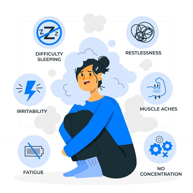 Illustration du concept des symptômes d'anxiété