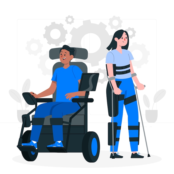 Vecteur gratuit illustration du concept de technologie d'assistance