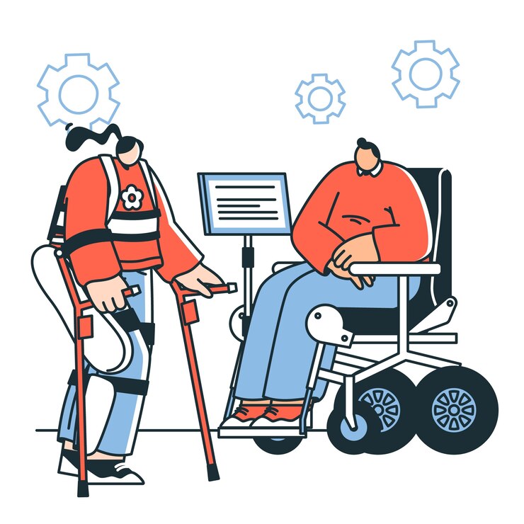 Vecteur gratuit illustration du concept de technologie d'assistance