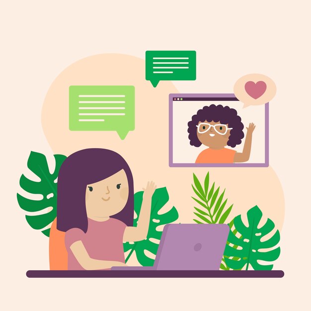 Illustration du concept de télétravail