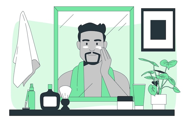 Vecteur gratuit illustration du concept de toilettage masculin