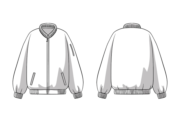 Vecteur gratuit illustration du contour de la veste dessinée à la main