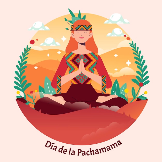 Illustration du dia de la pachamama