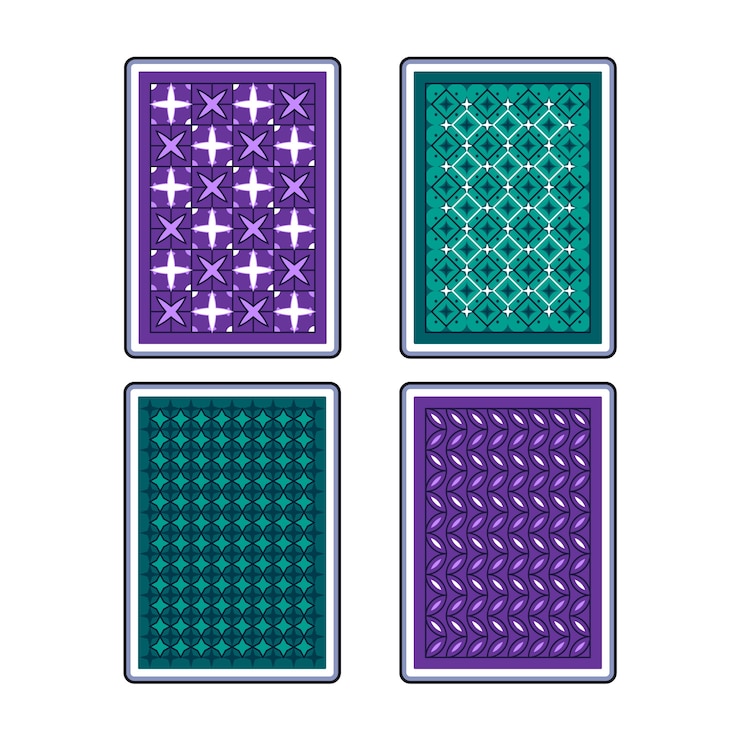 Vecteur gratuit illustration du dos de carte à jouer dessinée à la main
