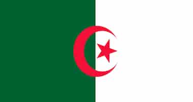 Vecteur gratuit illustration du drapeau algérien