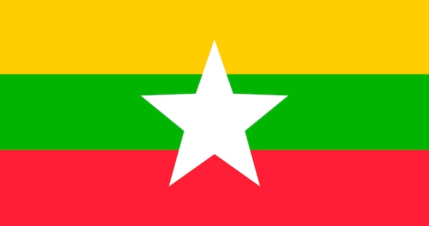 Illustration du drapeau du Myanmar