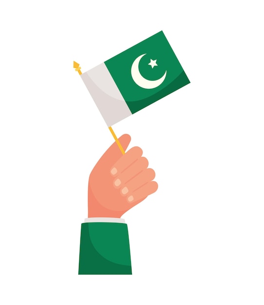 Vecteur gratuit illustration du drapeau du pakistan