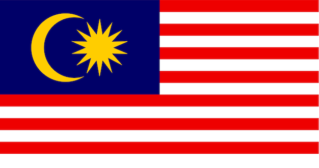 Illustration du drapeau de la Malaisie