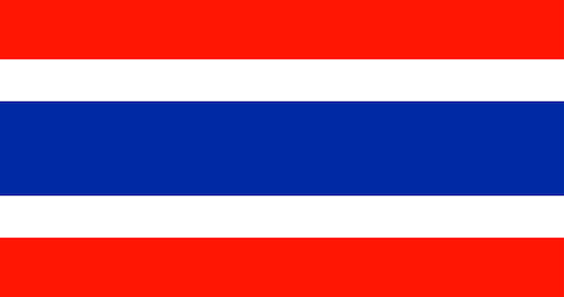 Illustration du drapeau de la Thaïlande