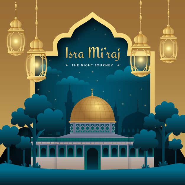 Illustration du gradient isra miraj