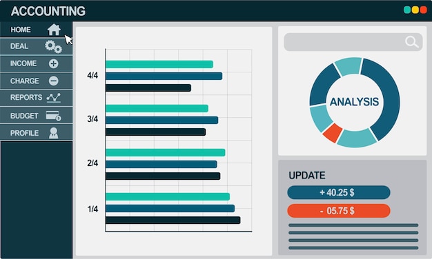 Vecteur gratuit illustration du graphique d'analyse de données