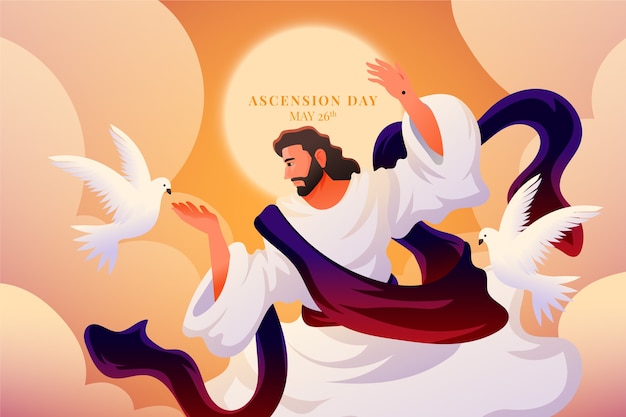 Illustration Du Jour De L'ascension Dégradée