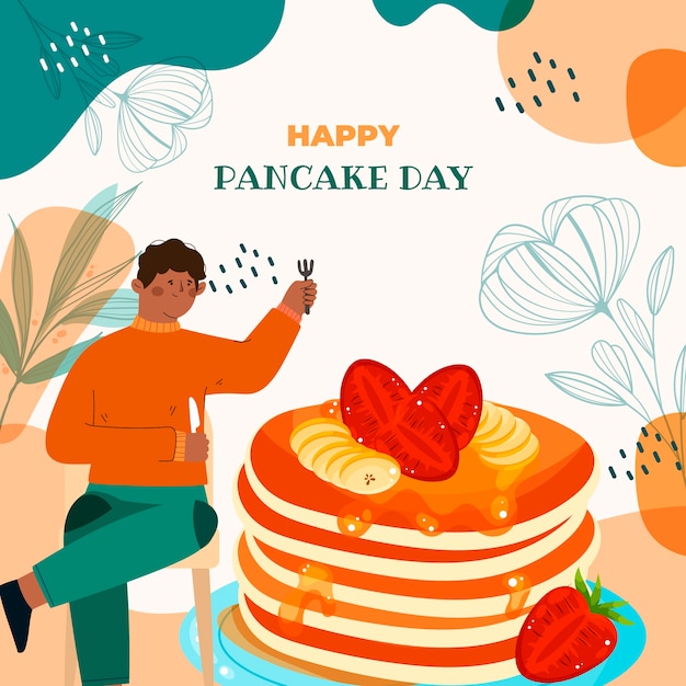 Illustration du jour de la crêpe plate