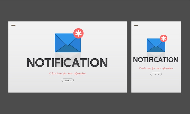 Vecteur gratuit illustration du message de notification
