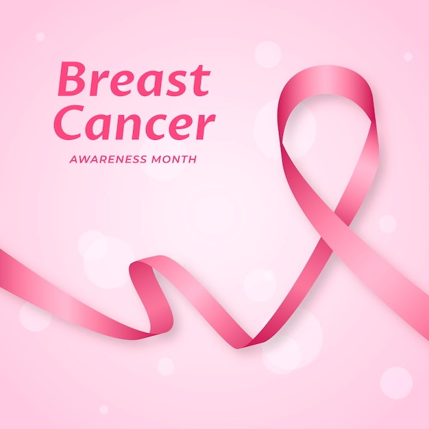 Illustration du mois de sensibilisation au cancer du sein dégradé