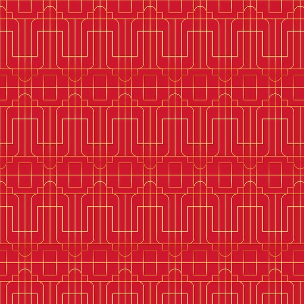 Vecteur gratuit illustration du motif chinois en gradient