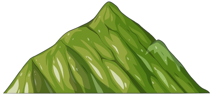 Vecteur gratuit l'illustration du paysage de la montagne verte