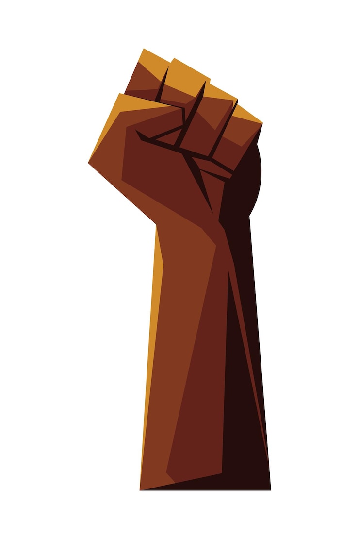 Vecteur gratuit l'illustration du poing du jour de martin luther king