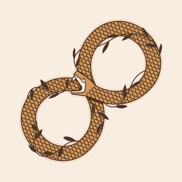 Vecteur gratuit illustration du symbole ouroboros