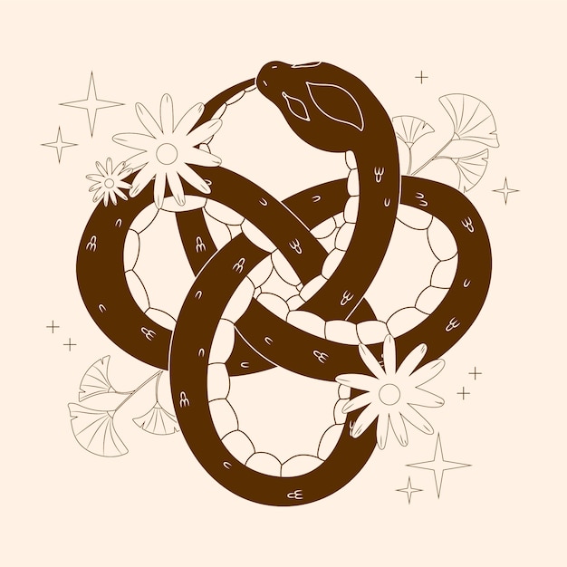 Vecteur gratuit illustration du symbole ouroboros