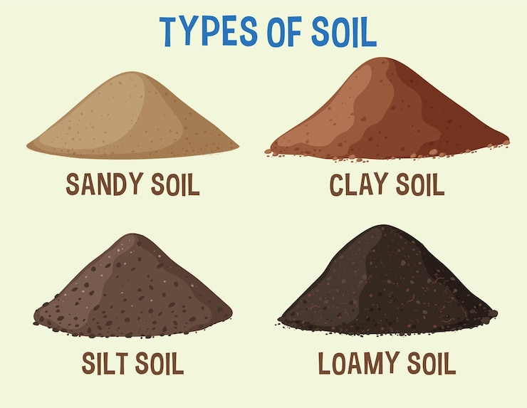 Vecteur gratuit illustration éducative sur les différents types de sol