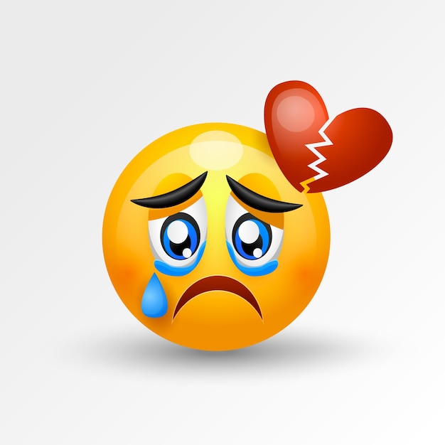 L'illustration de l'emoji du visage blessé