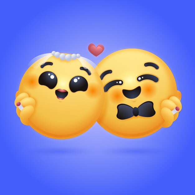 Une illustration d'emoji de mariage