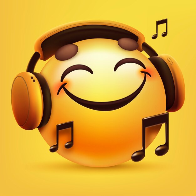 Illustration d'un emoji pour écouter de la musique
