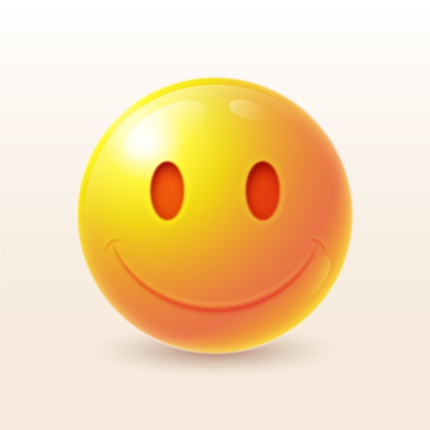 Vecteur gratuit illustration d'un emoji avec un sourire rétro en gradient