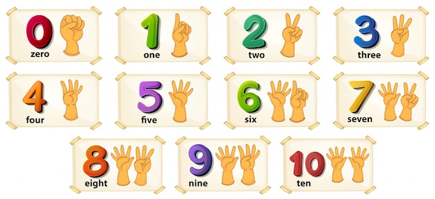 Illustration d&#39;un ensemble de numéro 1 à 10