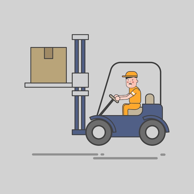 Vecteur gratuit illustration de l'ensemble de vecteurs de service logistique